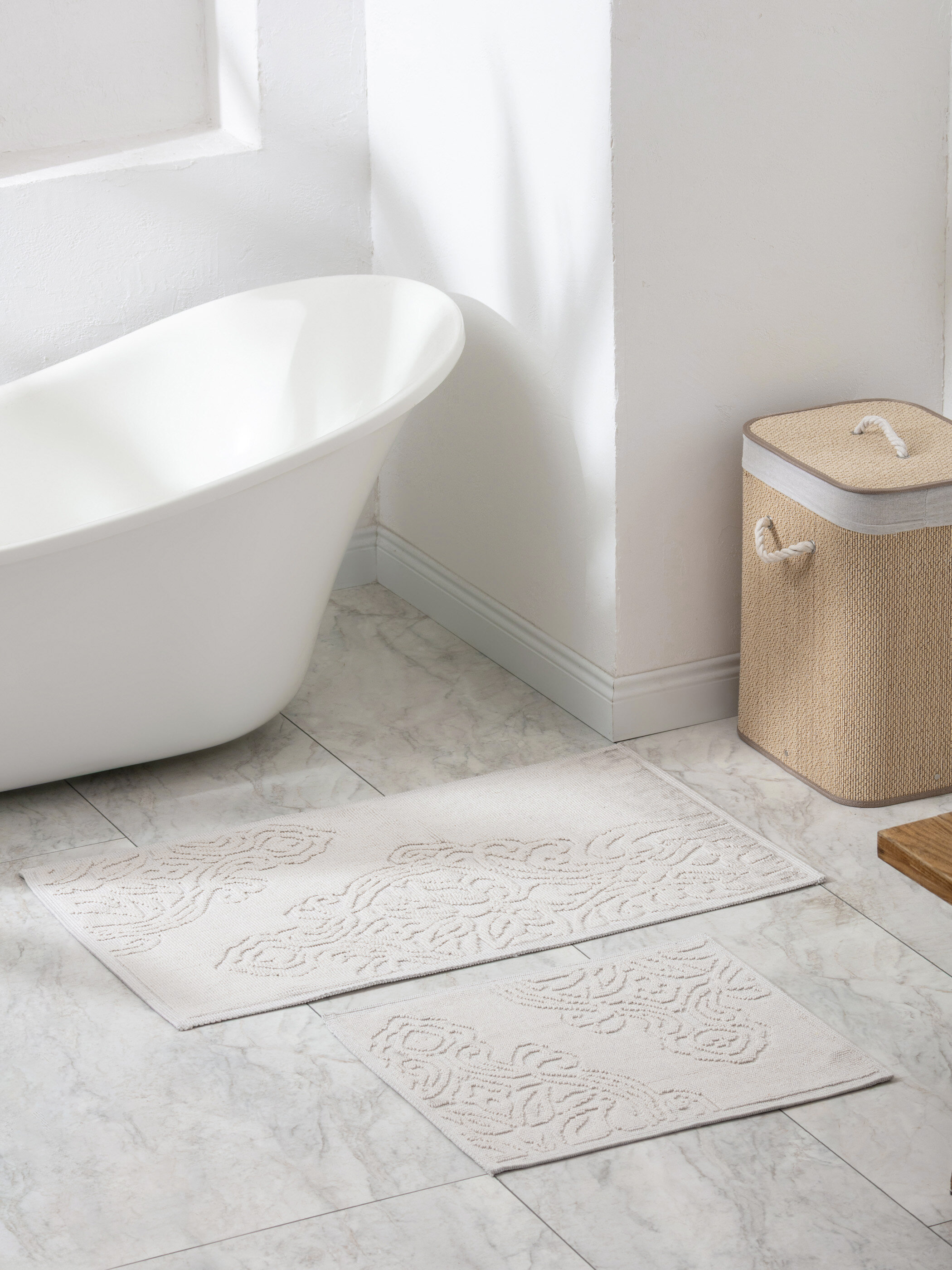 Banyo paspasi — ekru printli