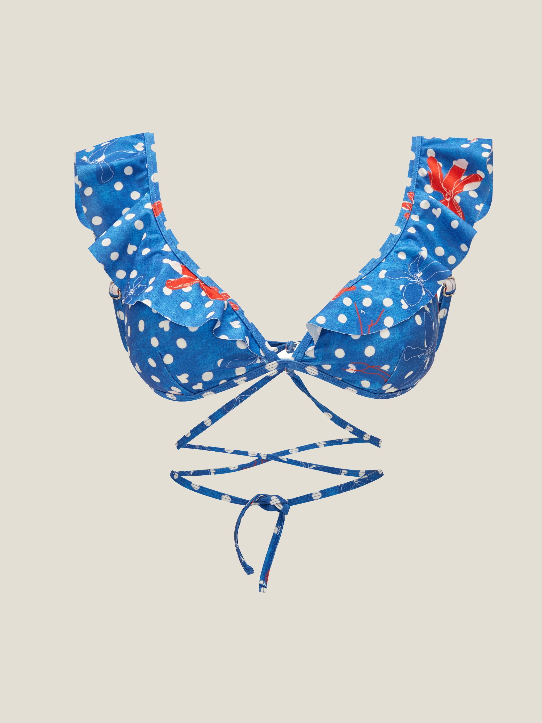 Trikotaj bikini üstü — tünd mavi
