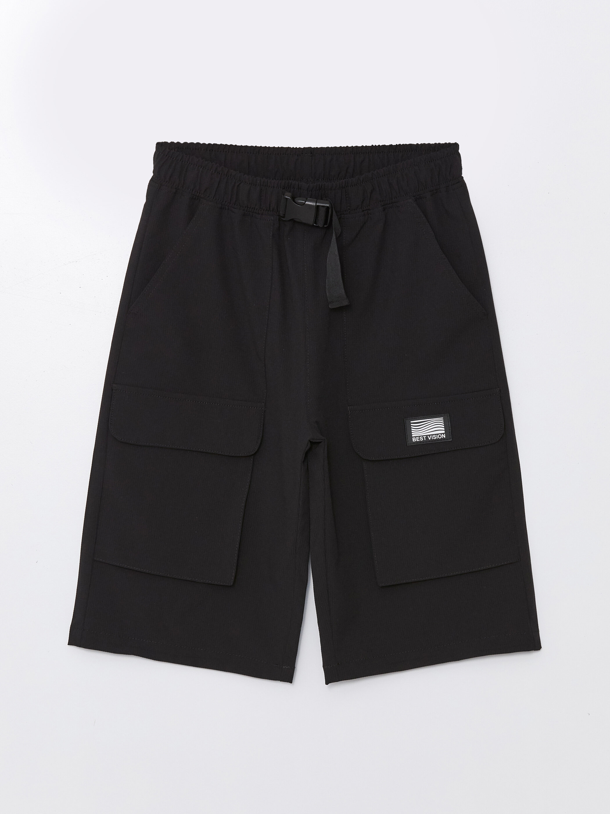 Toxuma şort bermuda — qara