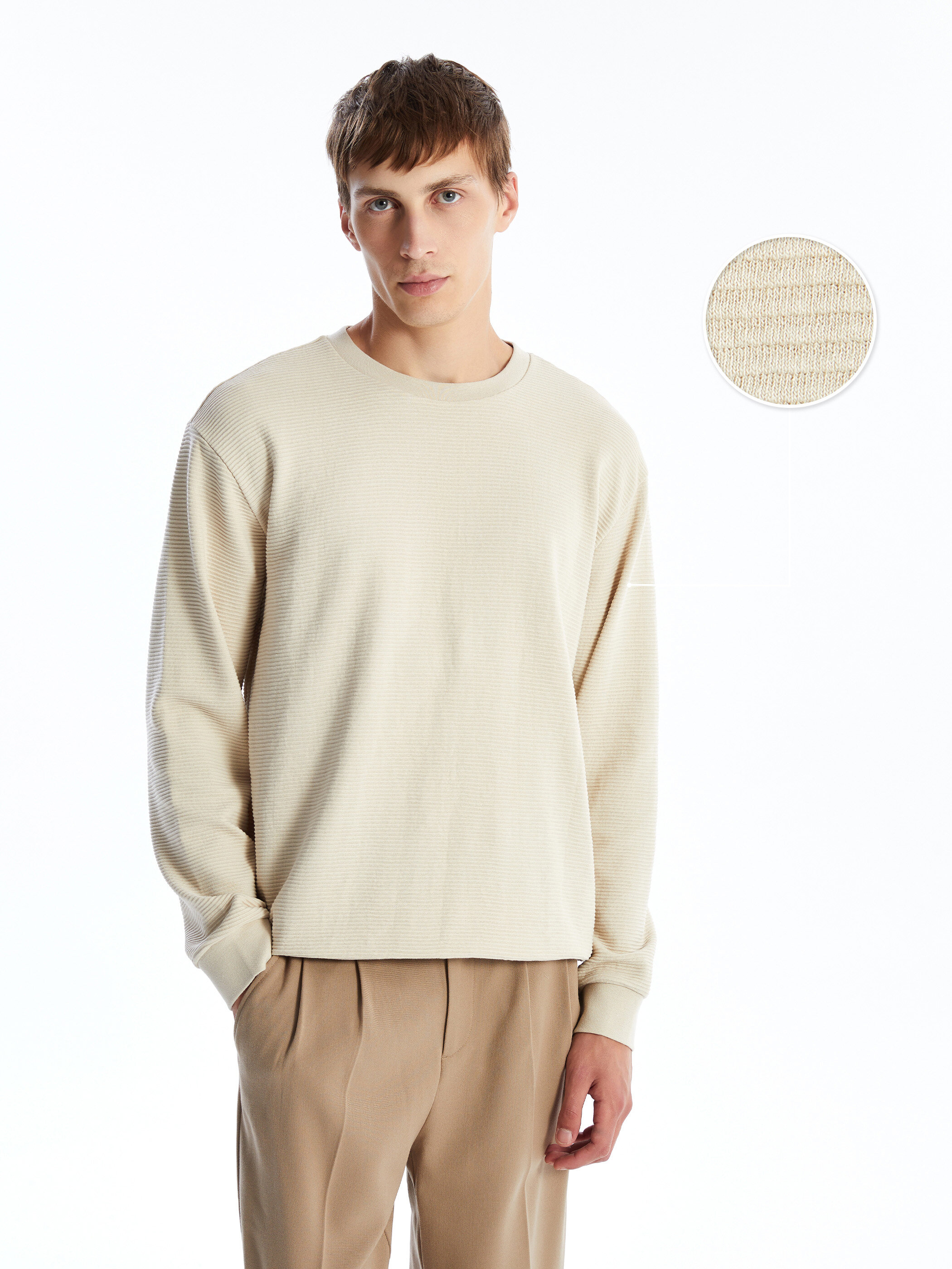 Trikotaj sweatshirt — bej