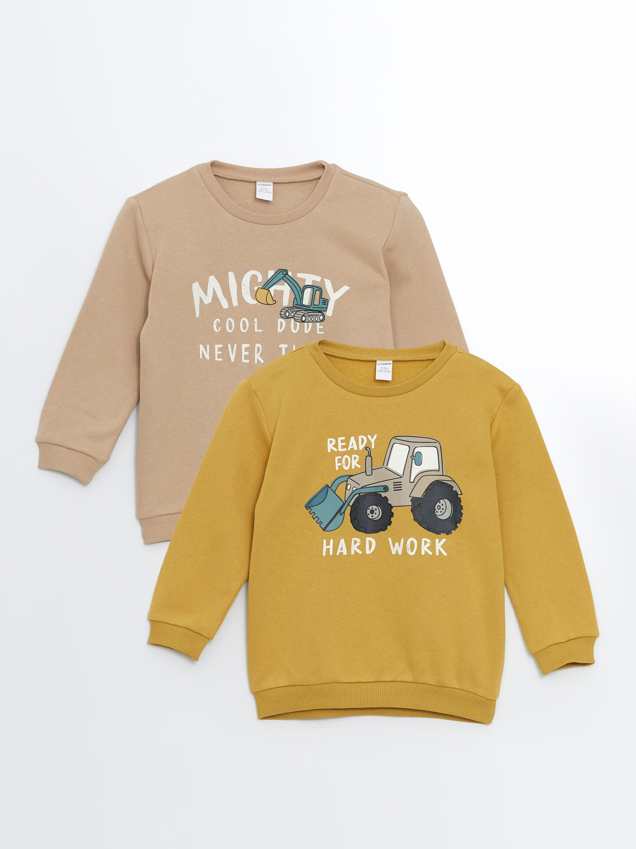 Trikotaj sweatshirt — mat sarı