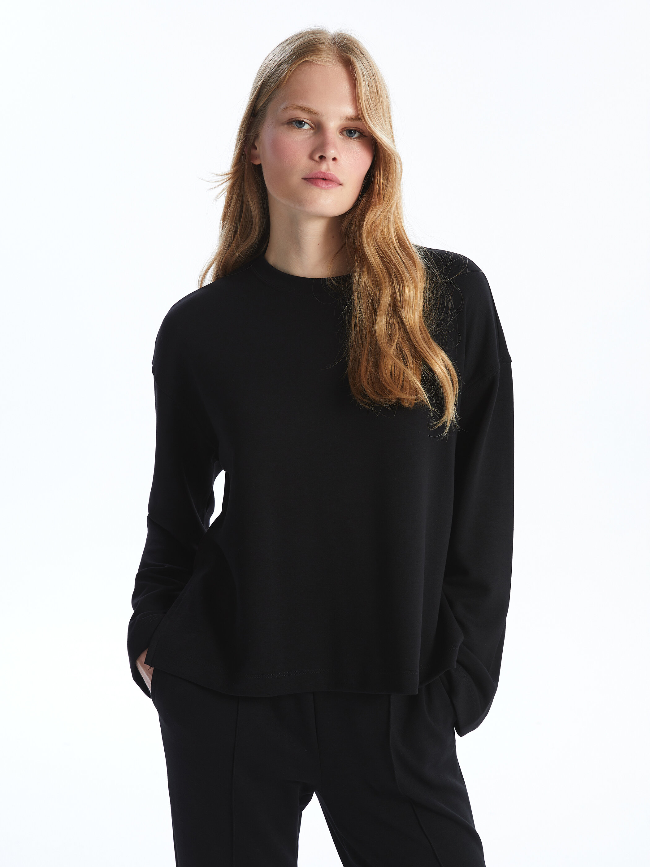 Trikotaj sweatshirt — qara