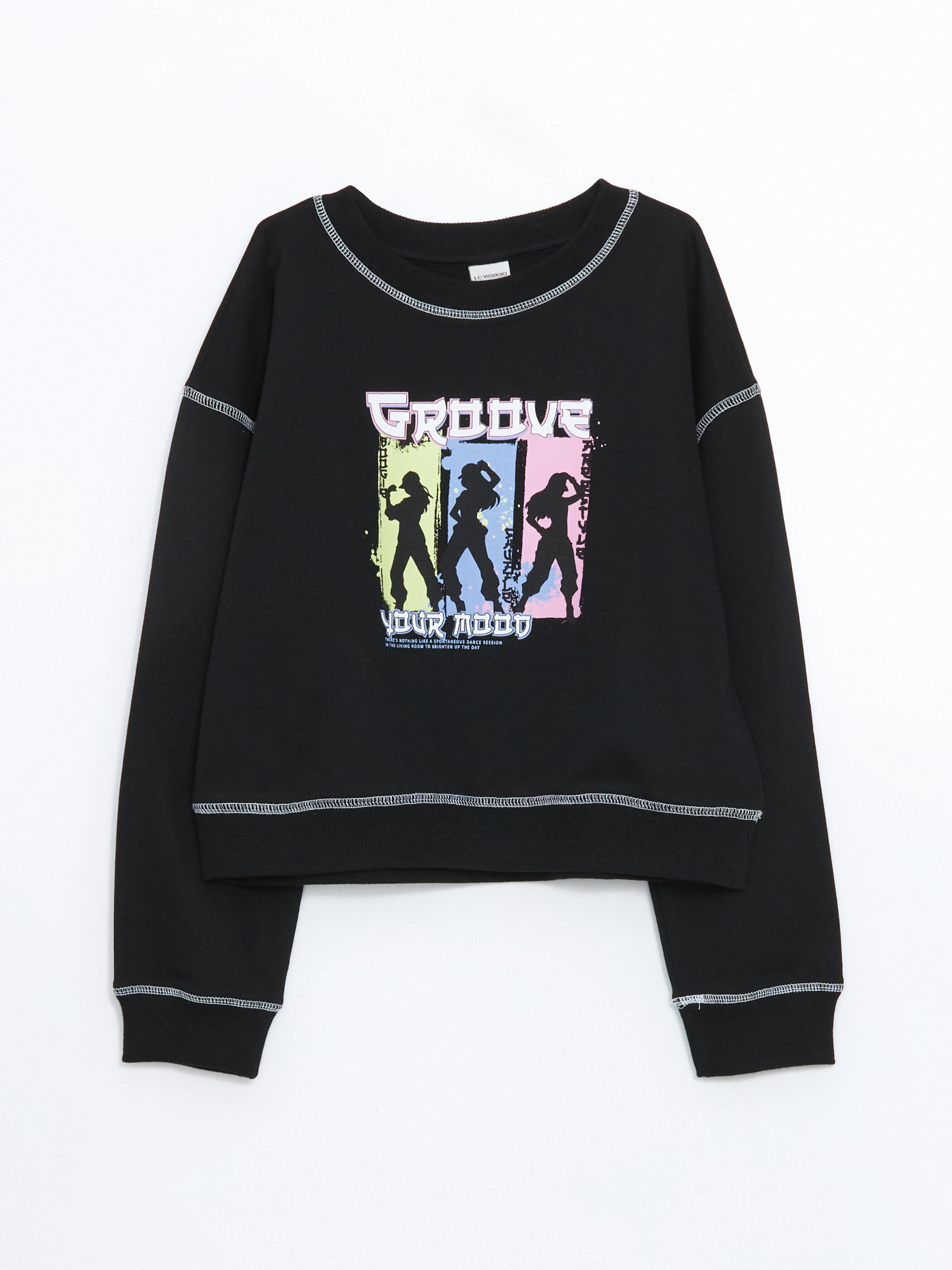 Trikotaj sweatshirt — qara