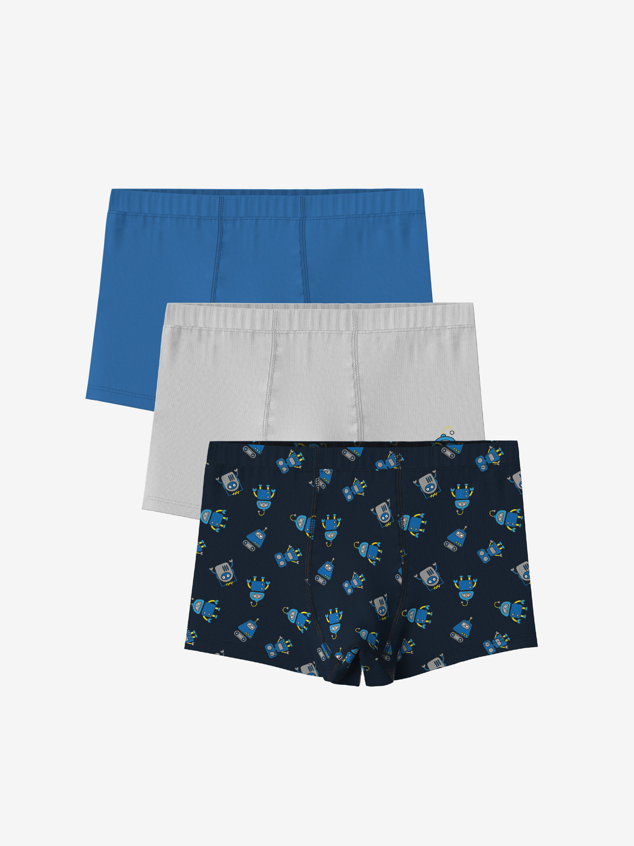 Trikotaj boxer — tünd göy printli