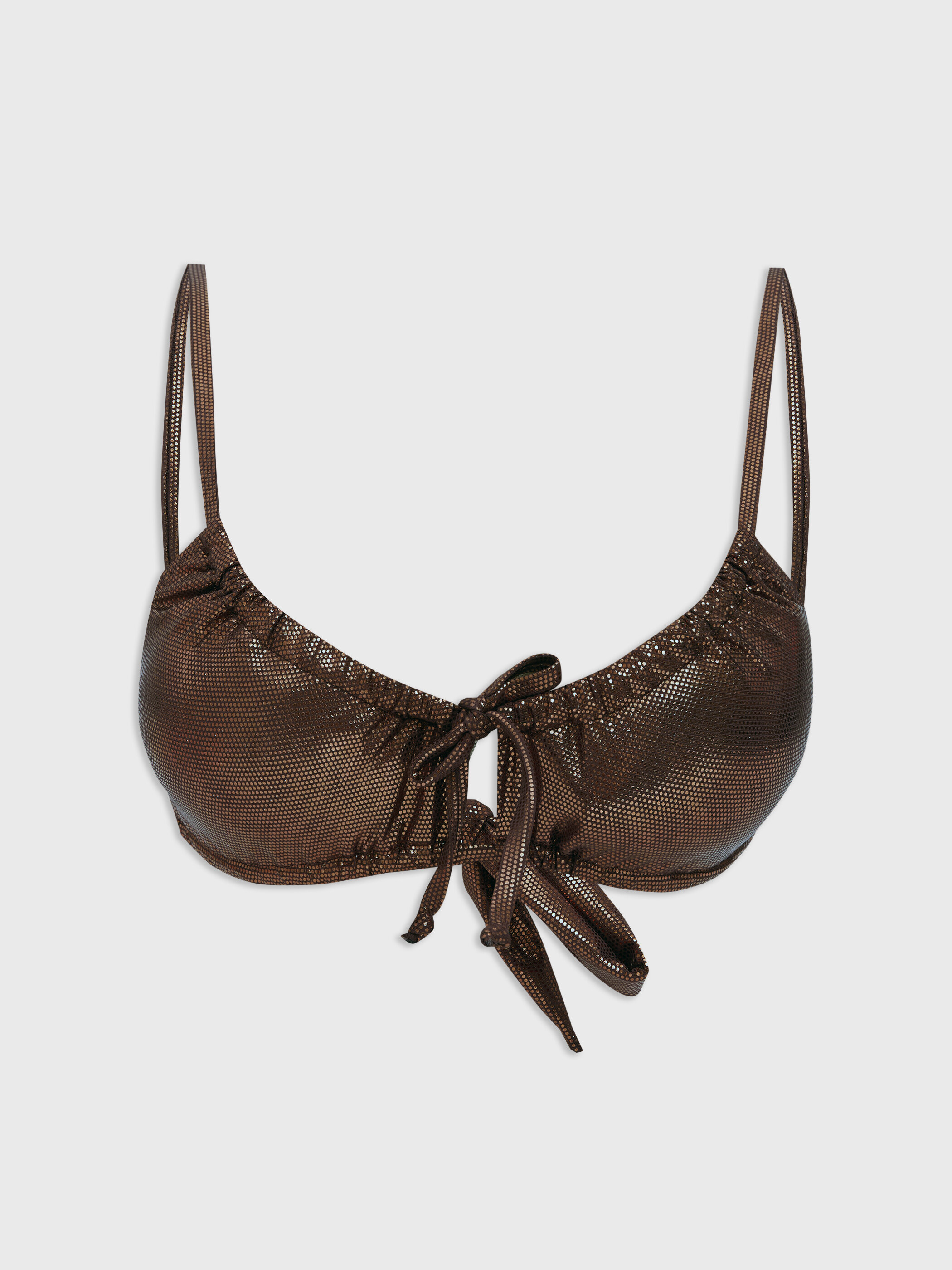 Trikotaj bikini üstü — qəhvəyi