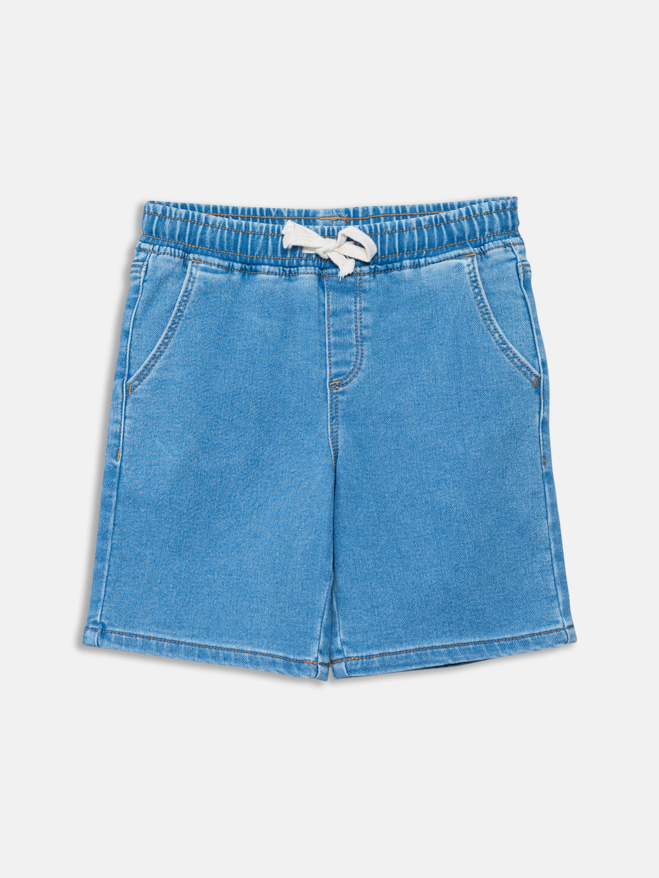 Toxuma cins şort bermuda — orta indigo