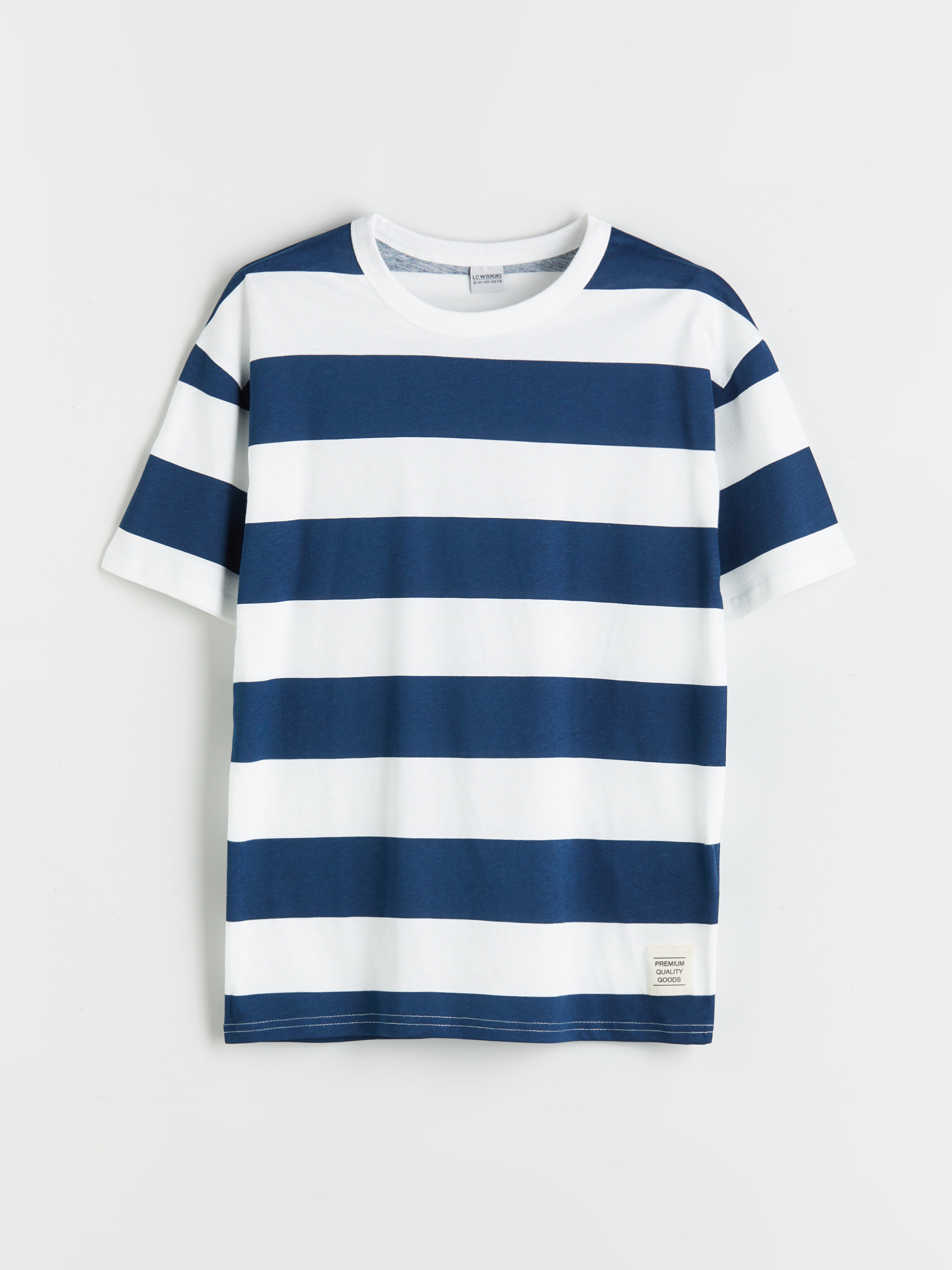 Trikotaj futbolka qısaqol — indigo printli