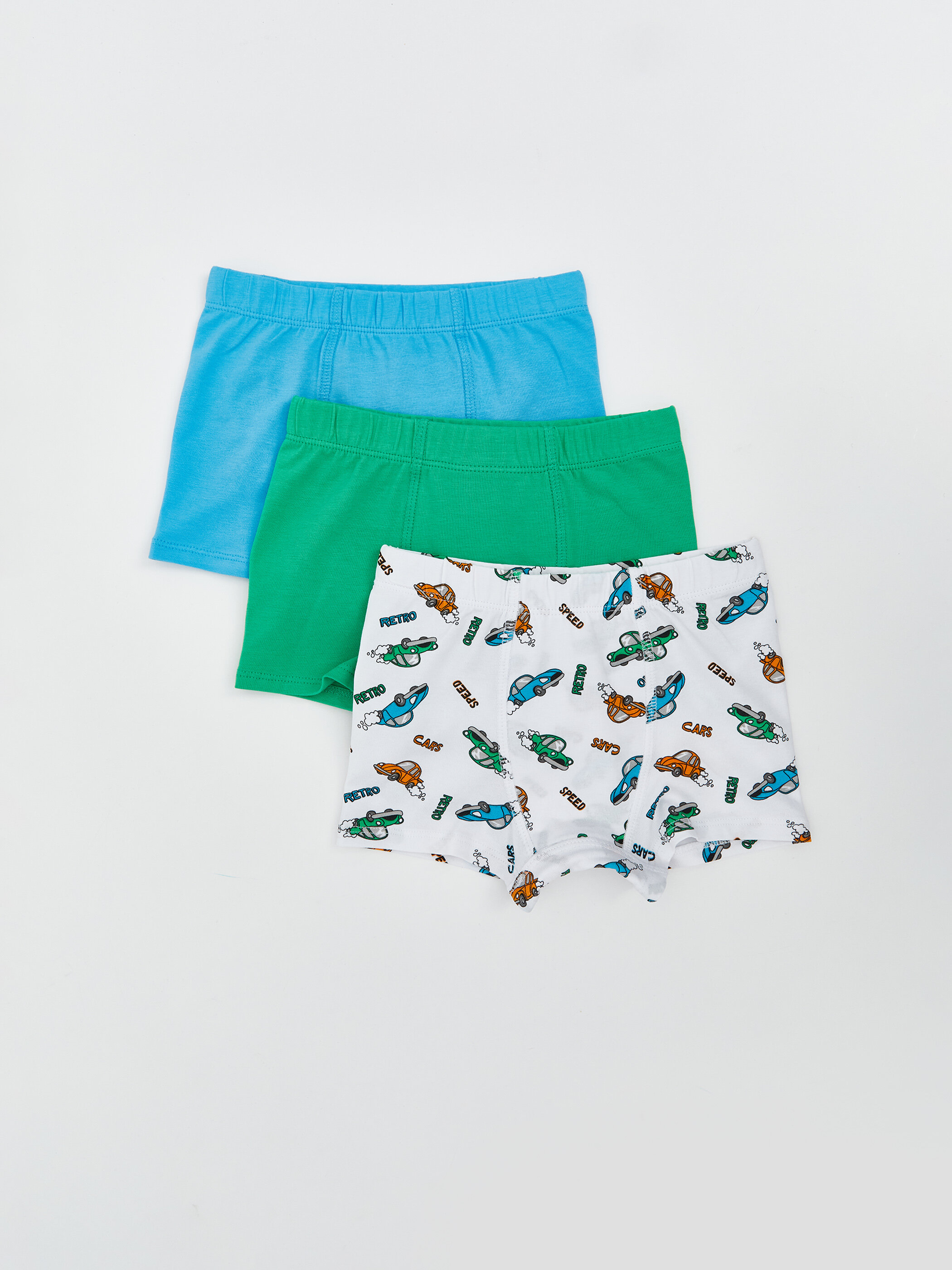Trikotaj boxer — ağ printli