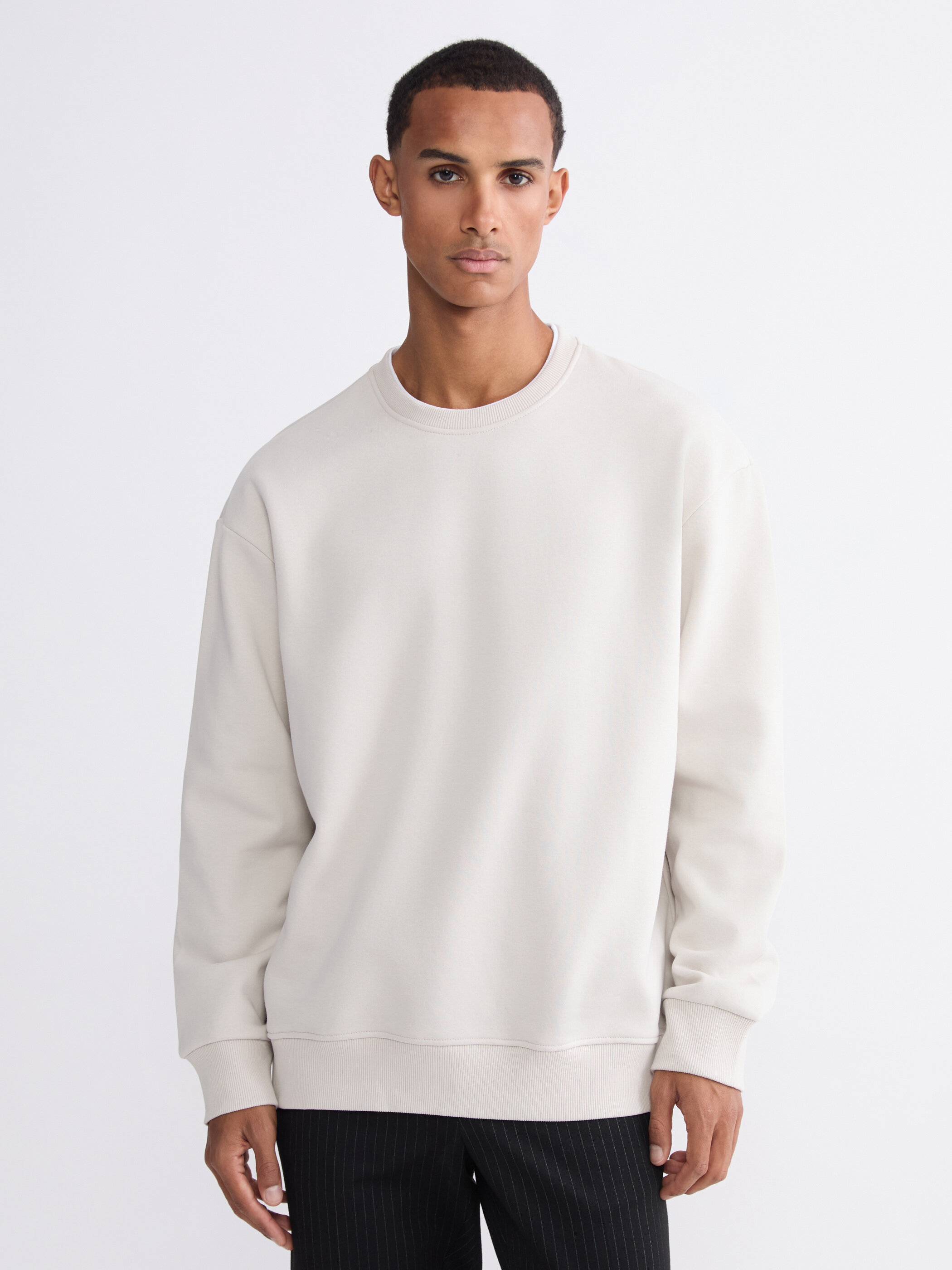 Trikotaj sweatshirt — daş rəngi