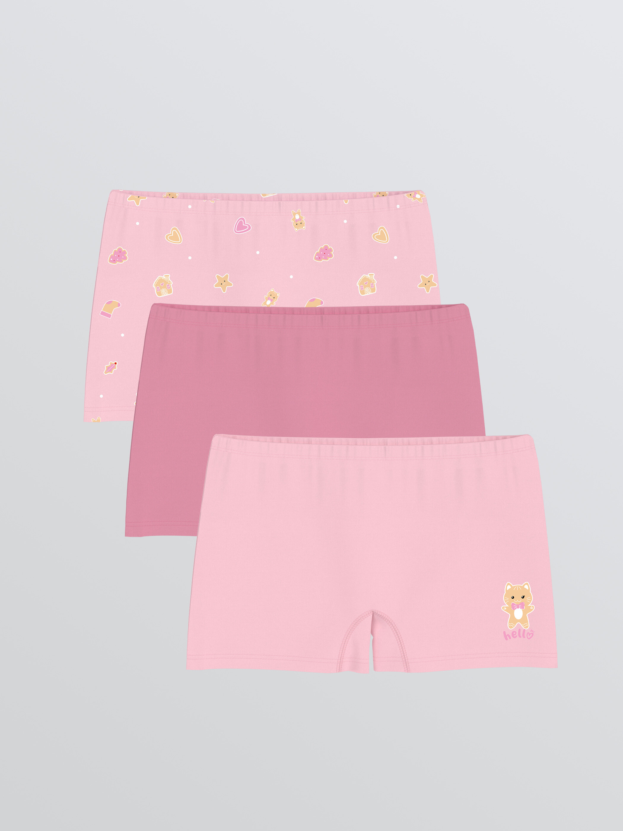 Trikotaj boxer — çəhrayı printli