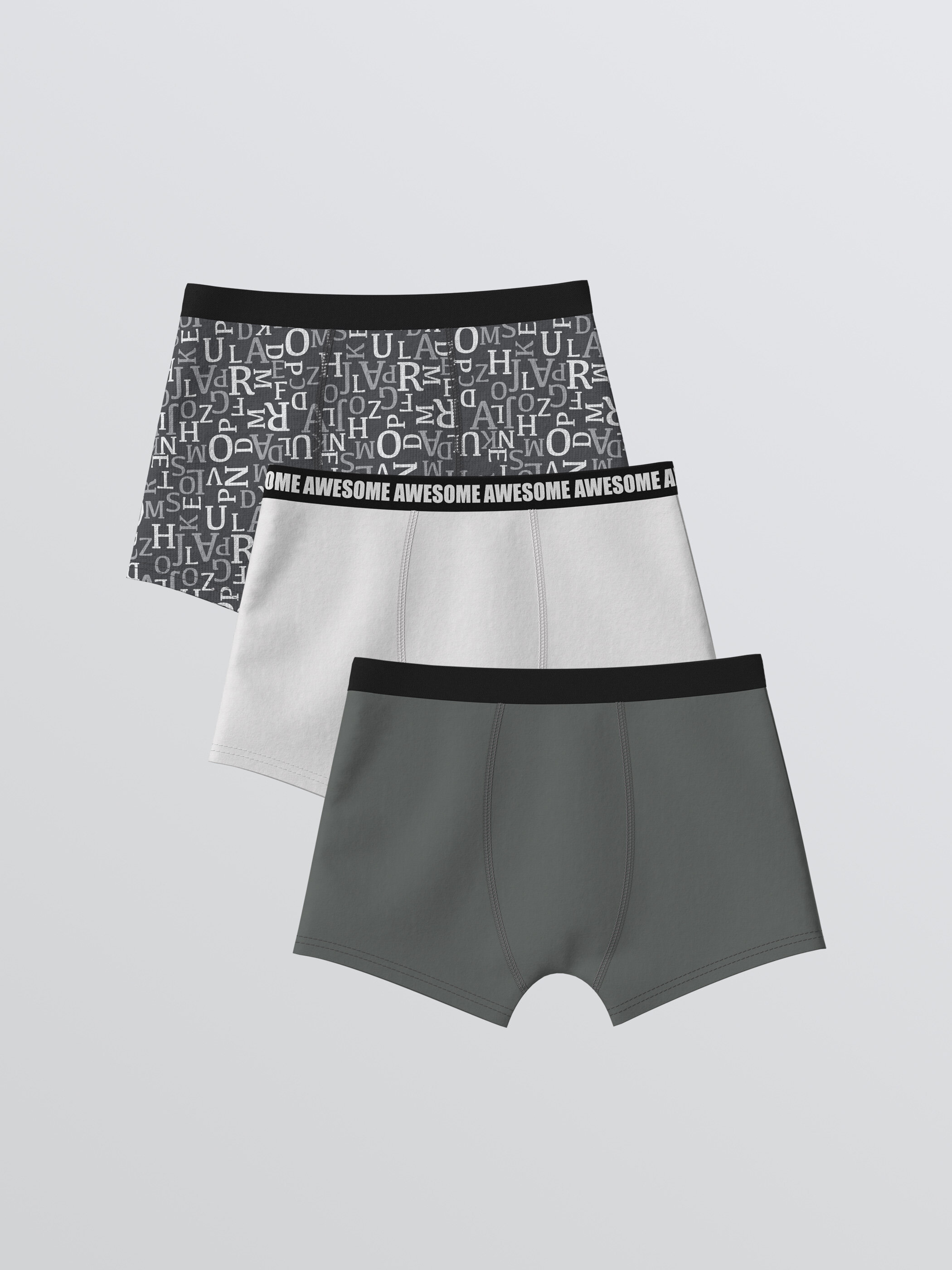 Trikotaj boxer — boz printli