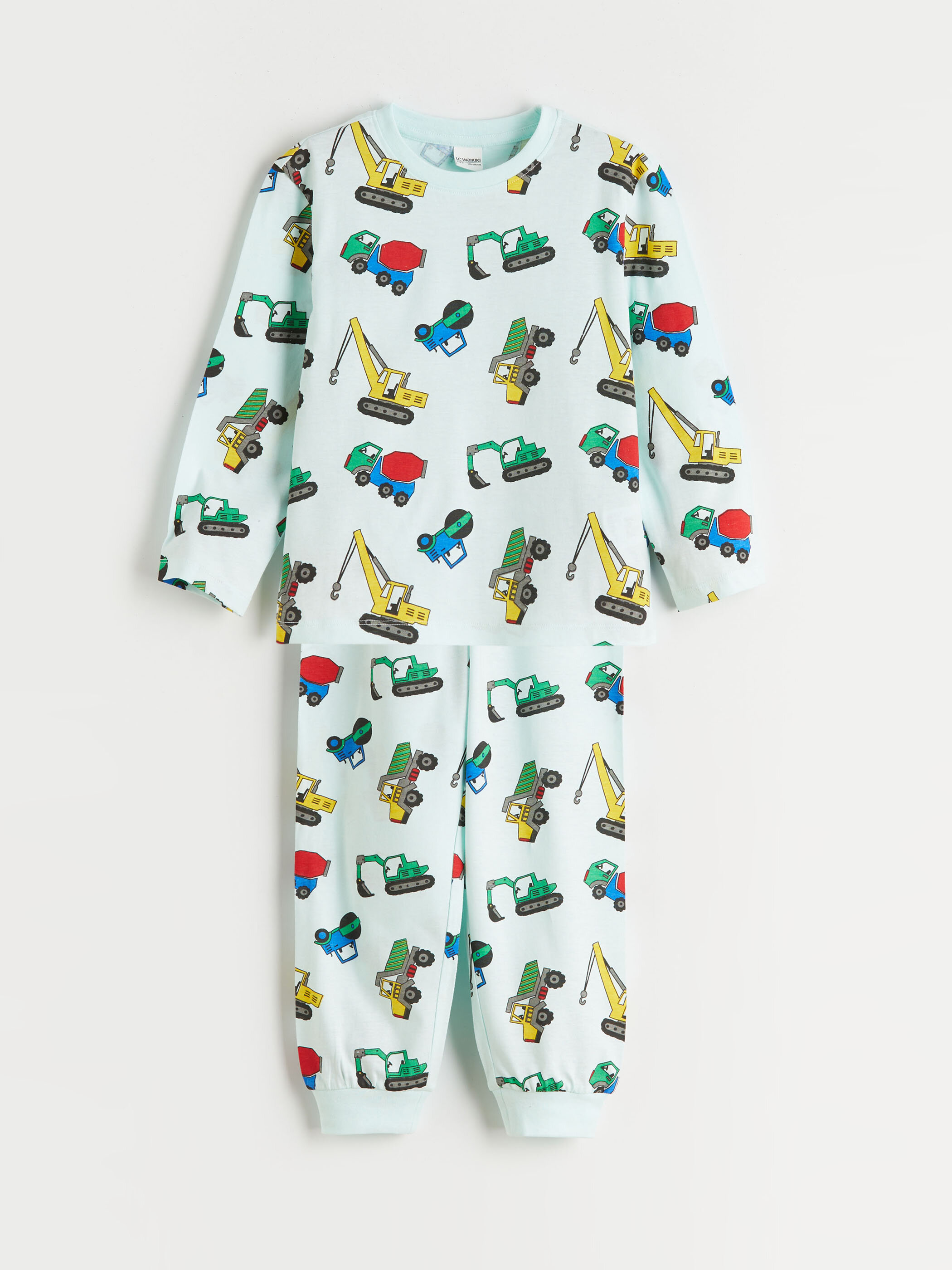 Trikotaj pijama uzunqol — mavi