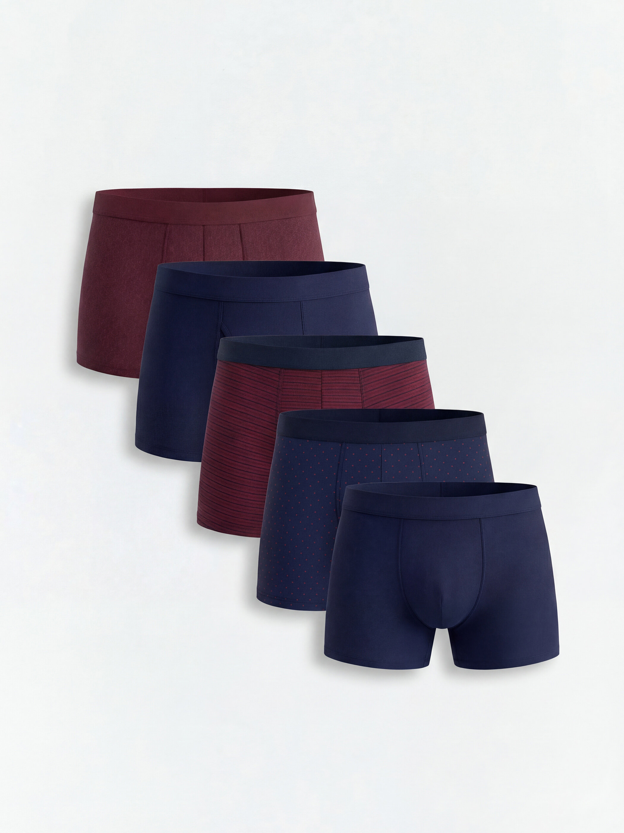 Boxer — tünd göy printli