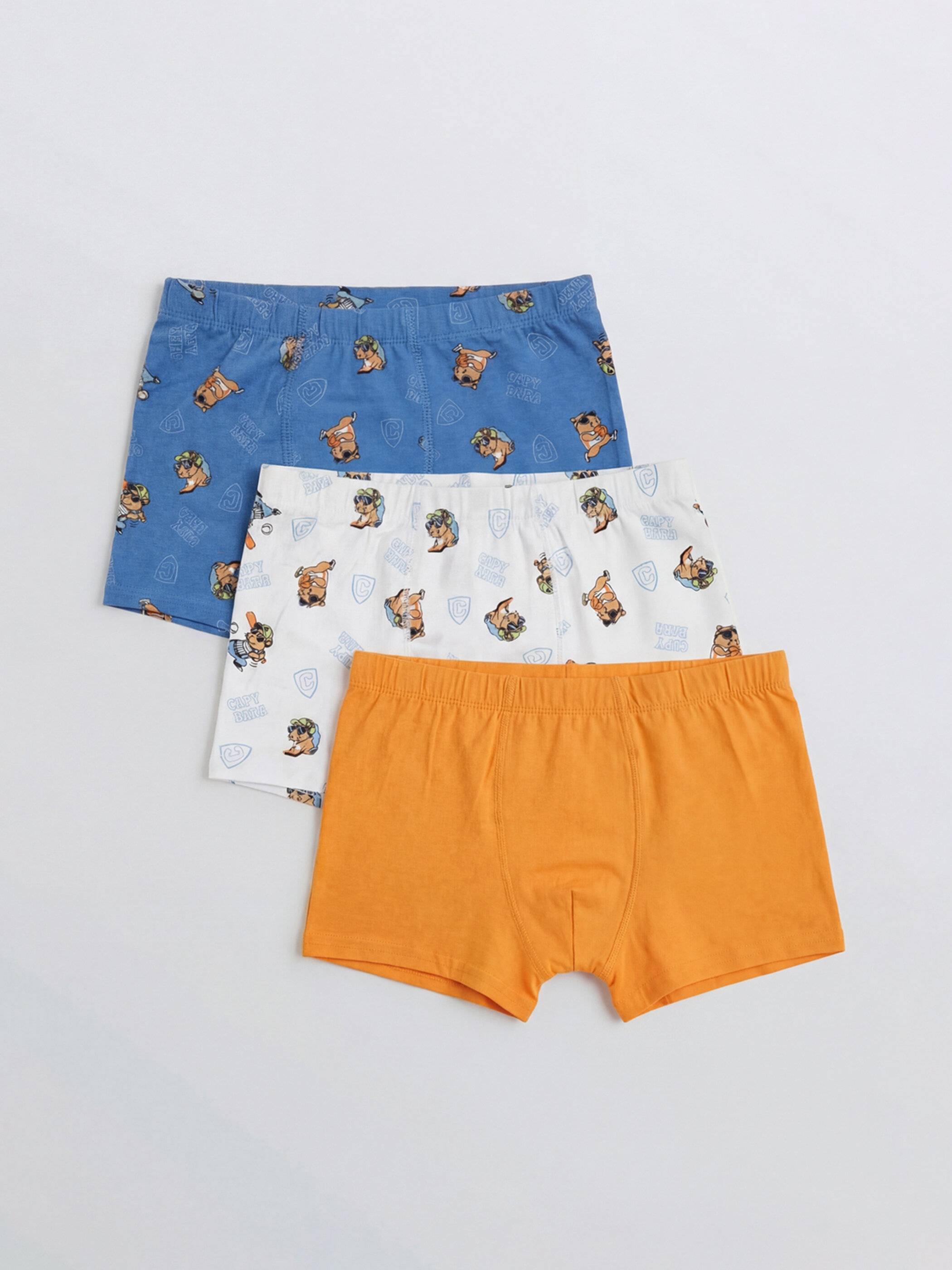 Trikotaj boxer — tünd göy printli