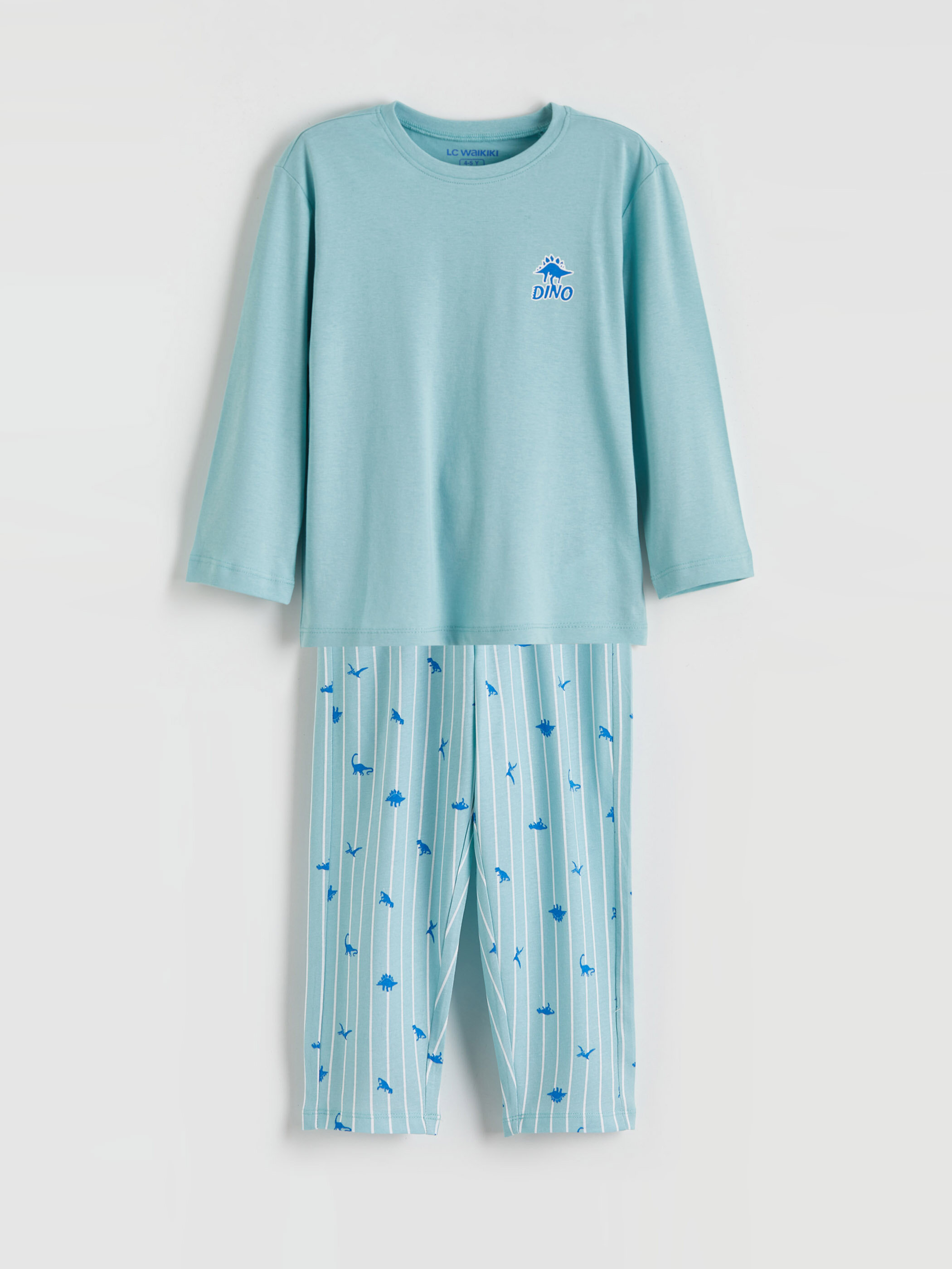 Trikotaj pijama uzunqol — pastel yaşıl