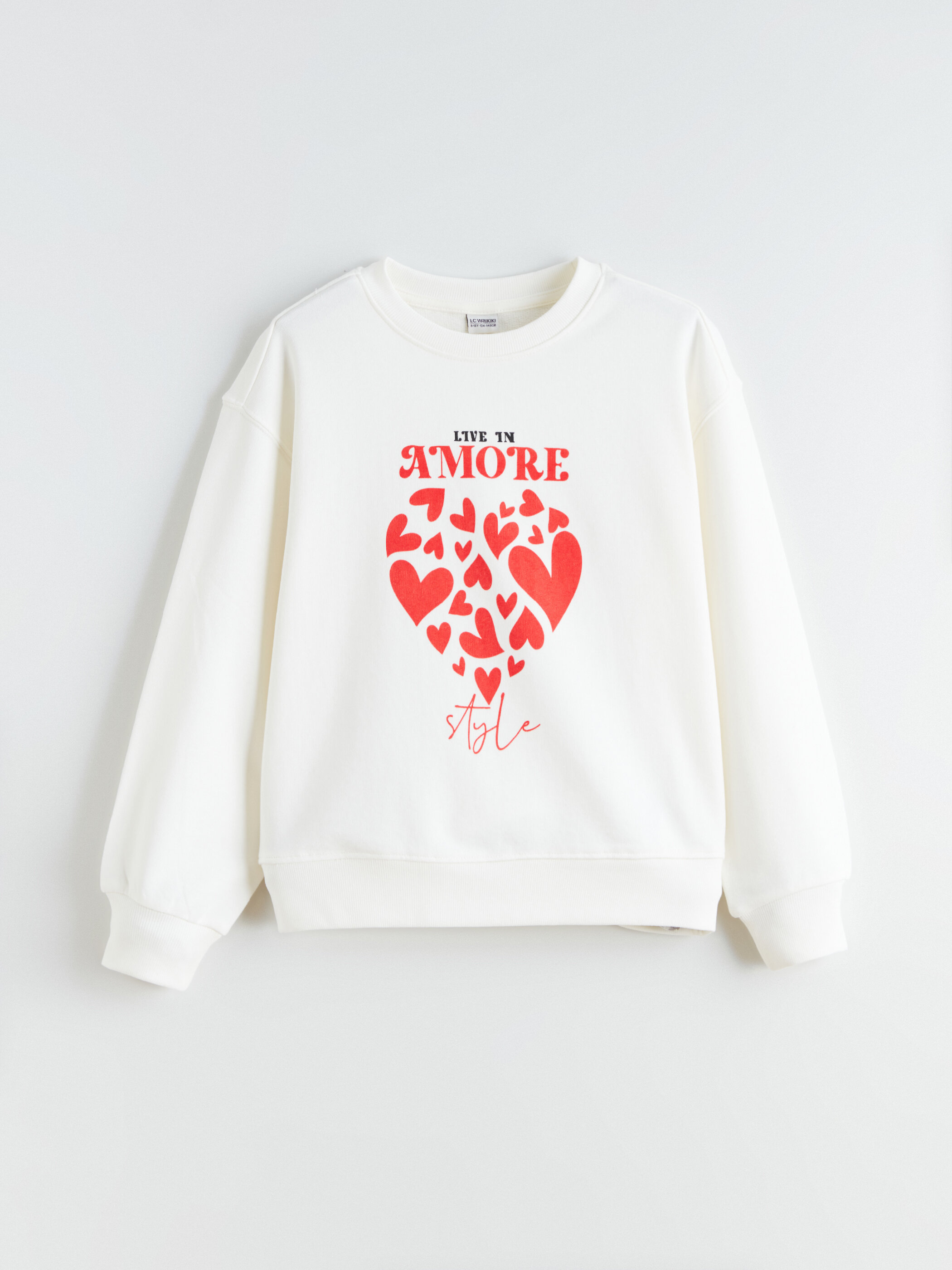 Trikotaj sweatshirt — ekru