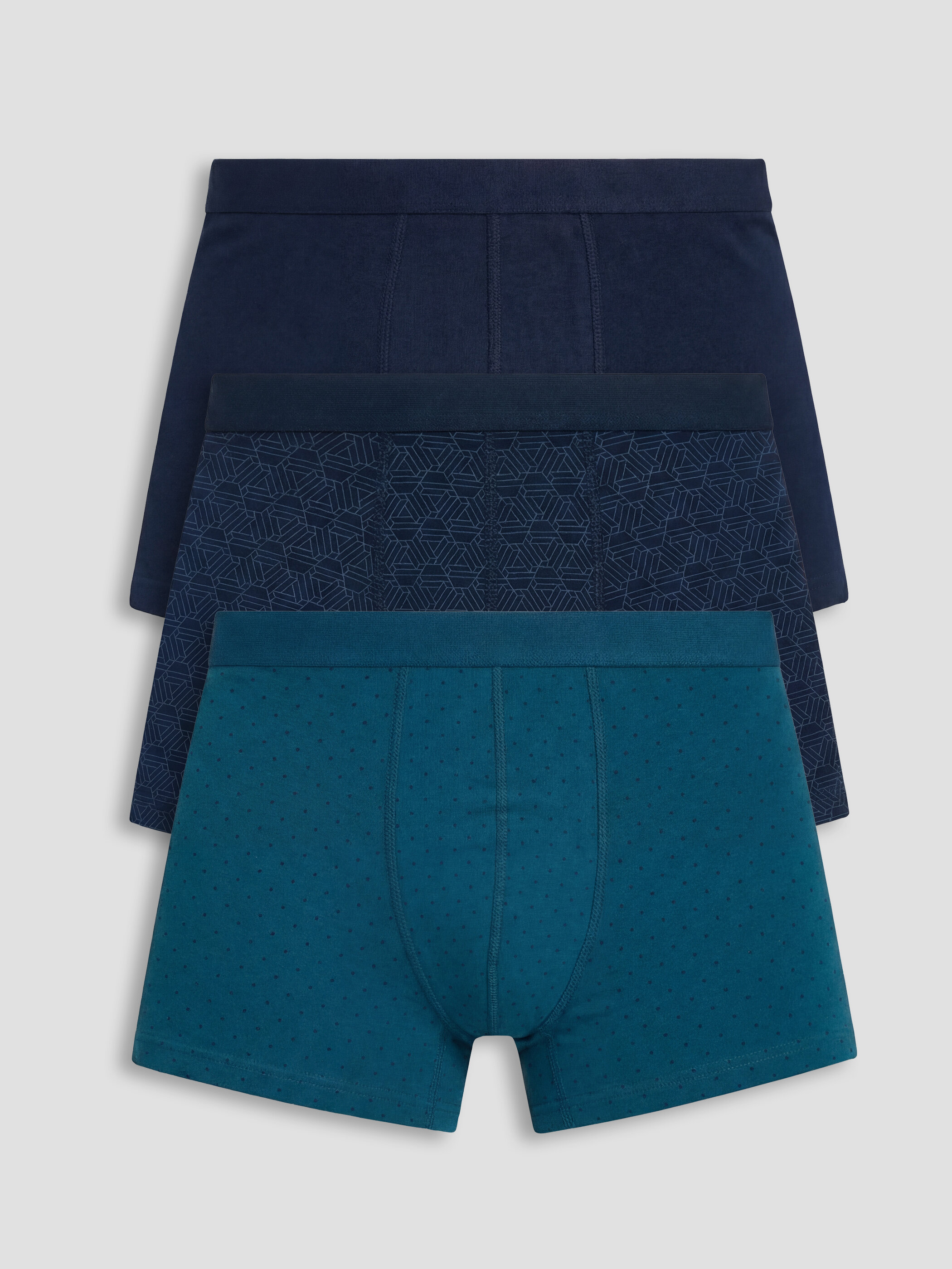 Boxer — tünd göy printli