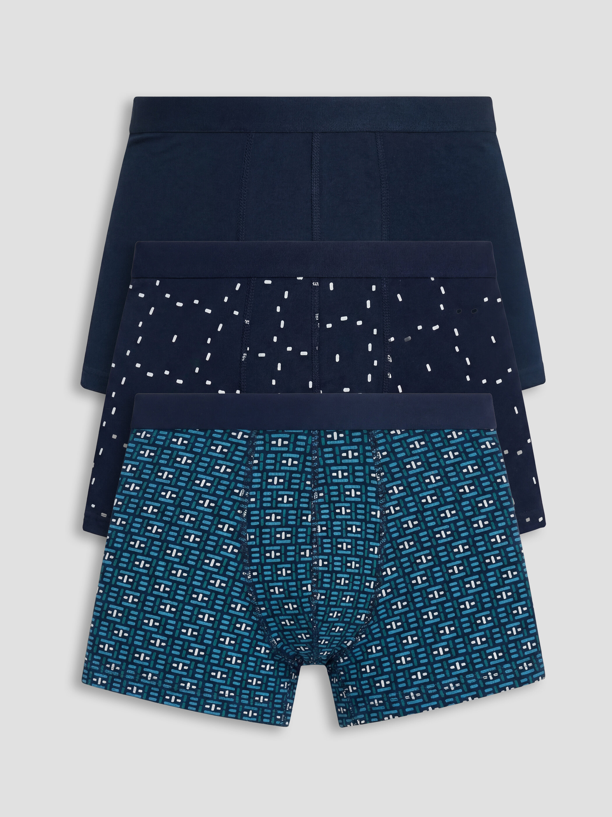 Boxer — mavi printli