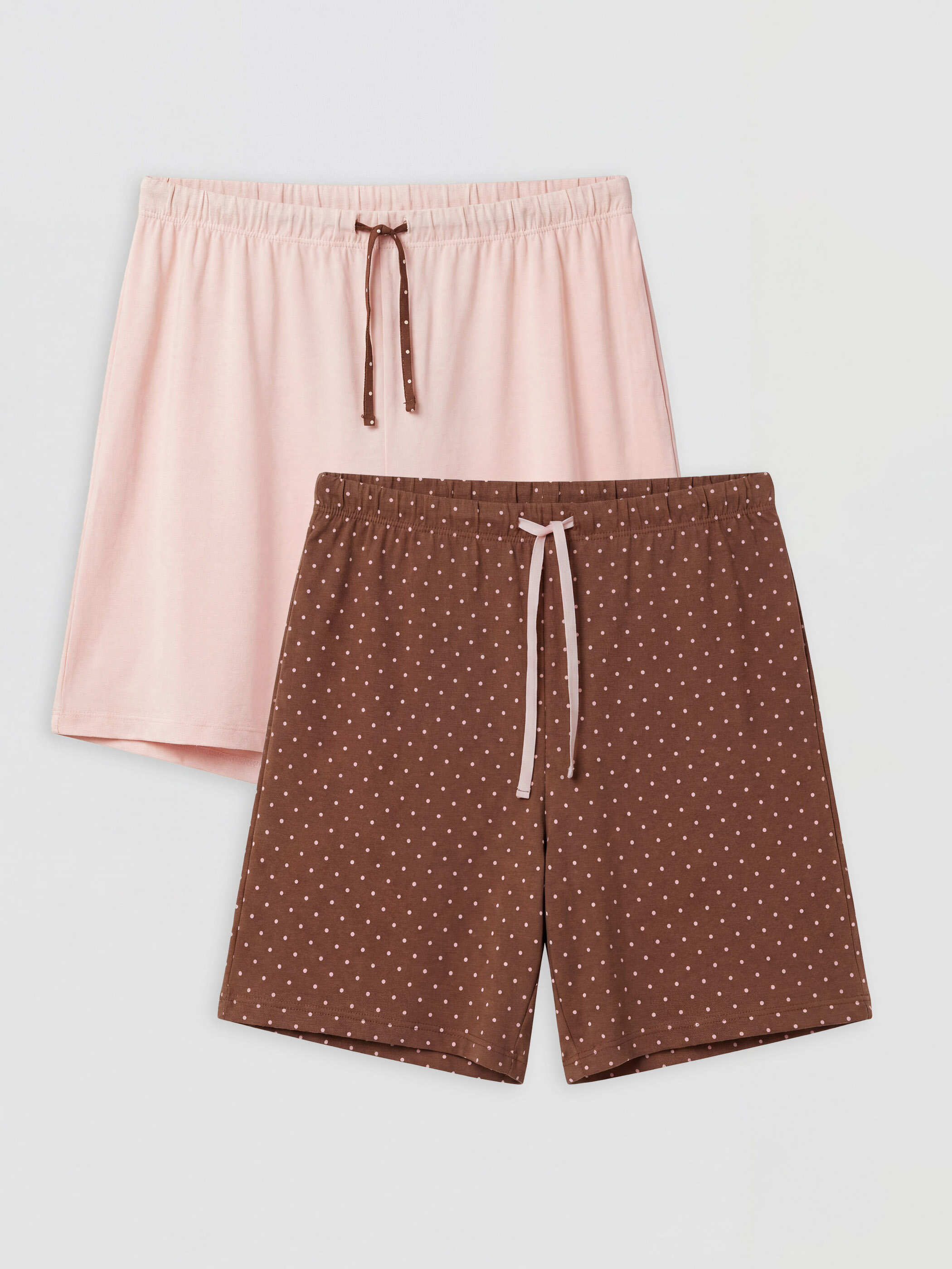 Trikotaj pijama — qəhvəyi printli