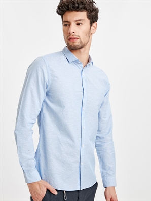 Slim Fit Uzun Kollu Jakarlı Gömlek - LC WAIKIKI