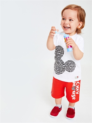 Erkek Bebek Mickey Mouse Baskılı Tişört Ve Şort - LC WAIKIKI