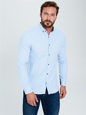Slim Fit Uzun Kollu Arm&uuml;rl&uuml; G&ouml;mlek - LC WAIKIKI
