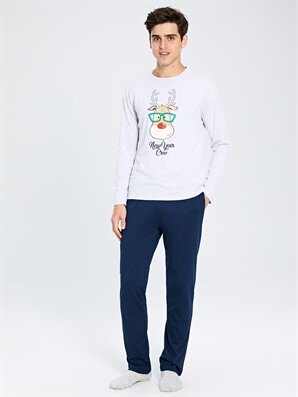 Yılbaşı Temalı Standart Kalıp Pijama Takımı - LC WAIKIKI