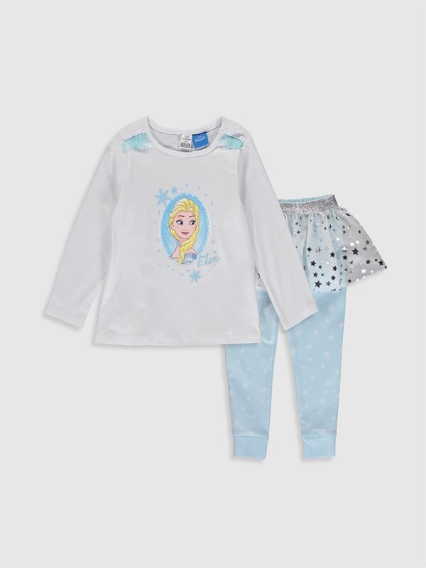 Kız Bebek Elsa Baskılı Pijama Takımı 3'l&uuml; - LC WAIKIKI