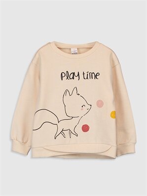 Kız Bebek Baskılı Sweatshirt - LC WAIKIKI